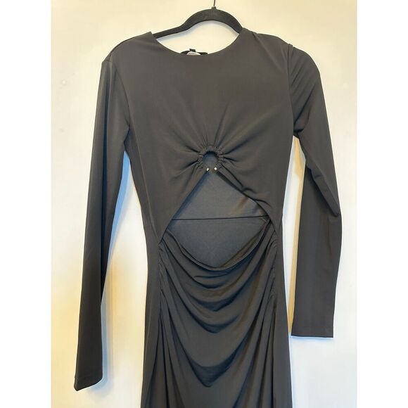Dynamite KGMTL EDIT | Long Sleeve Front Ring Midi Dress Size Small - Picture 6 of 10